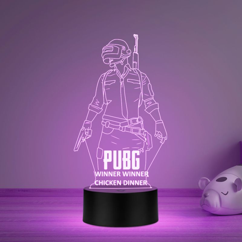 PUBG Led Night Lamp Multicolored Light Gift For PUBG Lover & Game Room Decor